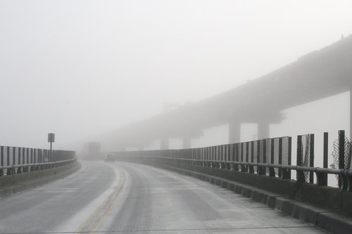 bridge  fog  infrastructure