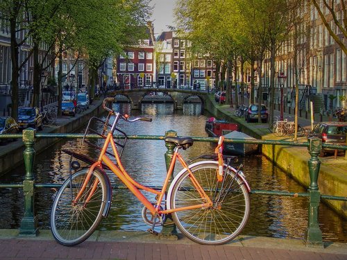 bridge  bike  amsterdam