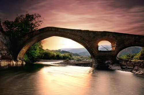 bridge  stone  water