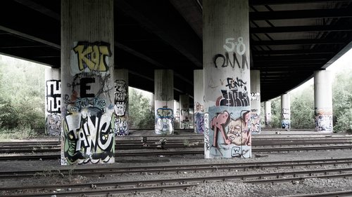 bridge  underpass  railroad tracks