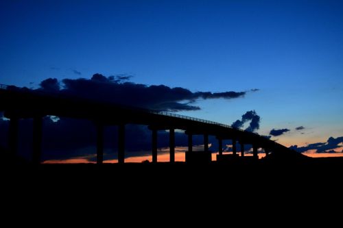 bridge sunset night