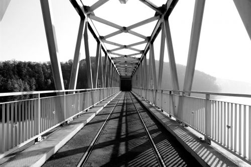 bridge black and white walk