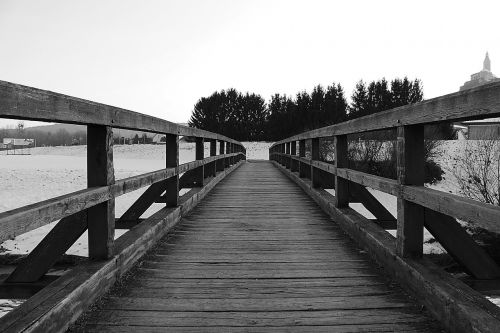 bridge wooden bridge transition
