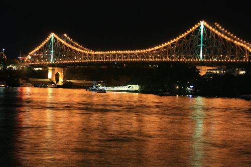 bridge lights night