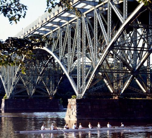 bridge scull rowers