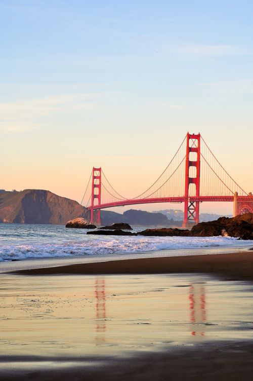 bridge coast evening