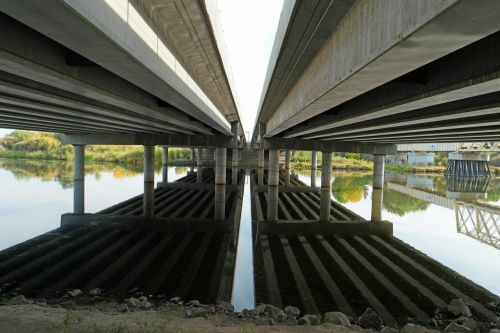 bridge reflection water
