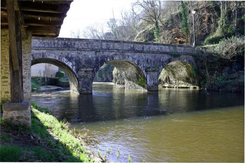 bridge arches river bridge riverside