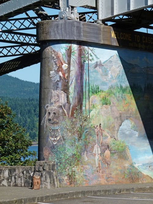 bridge pier painted artwork