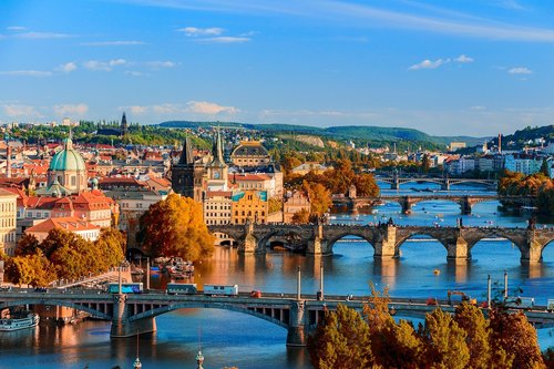 bridges  prague  czechia