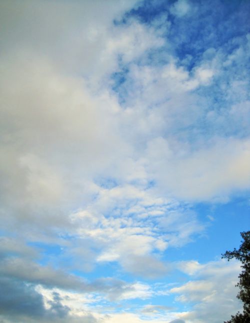 Bright Blue Sky And Clouds