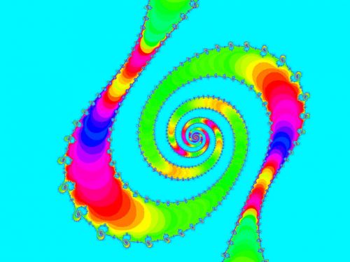 Bright Fractal Spiral