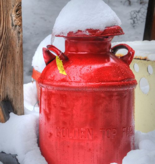 Bright Red Milkcan