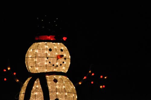 Brightly Lit Snowman Decoration