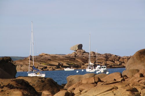 brittany  pink granite coast  side of armor