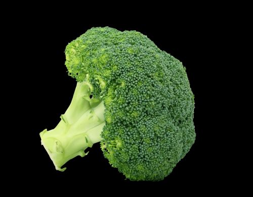 Broccoli On Black Background