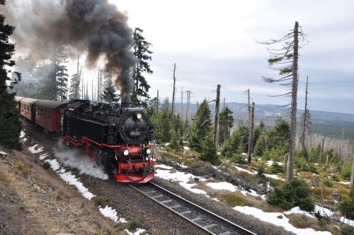 brocken railway train smoke