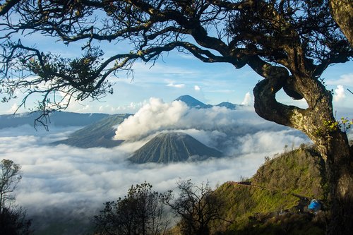 bromo  landscape  indonesia