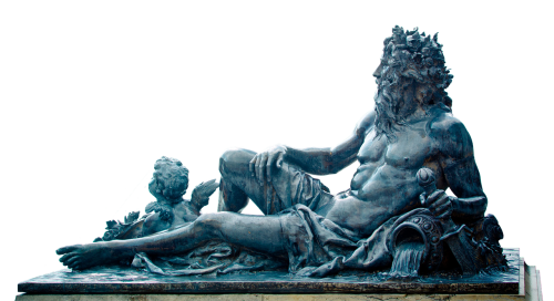 bronze statue water