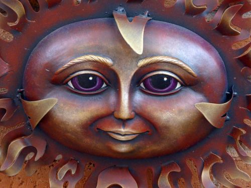 Bronze Smiling Sun