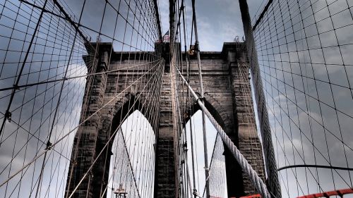 brooklyn bridge new york sky