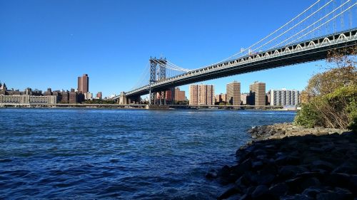 brooklyn bridge east river skyline