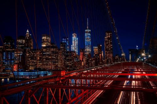 brooklyn bridge new york city night