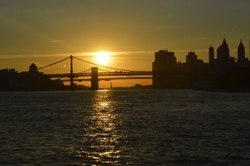 brooklyn bridge sunset bridge