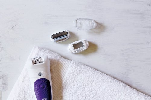 brown  epilator  shaving