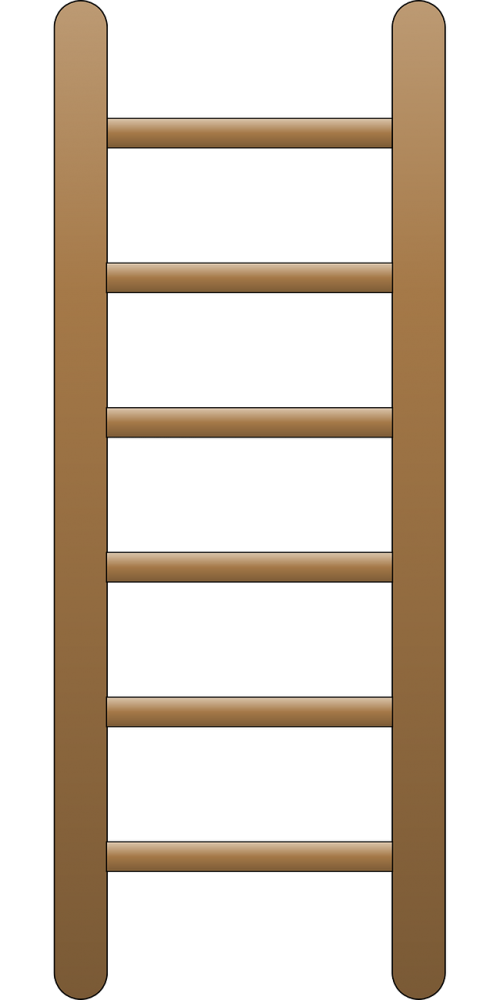 brown wood step