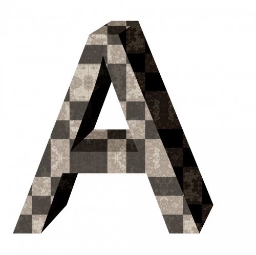 Brown 3d Letter A