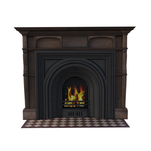 brown  fireplace  wooden