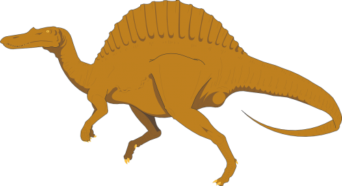 brown running dinosaur