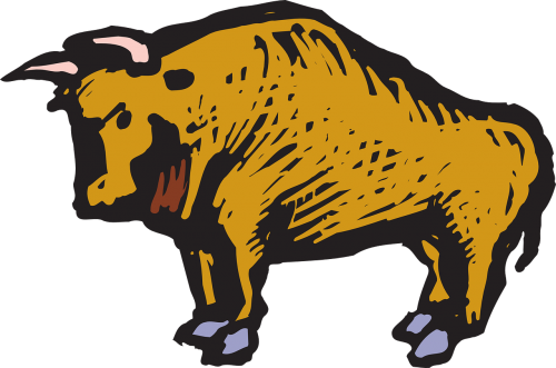 brown stylized bull