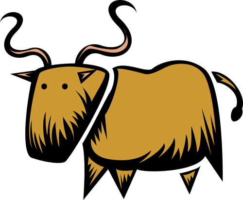 brown stylized bull