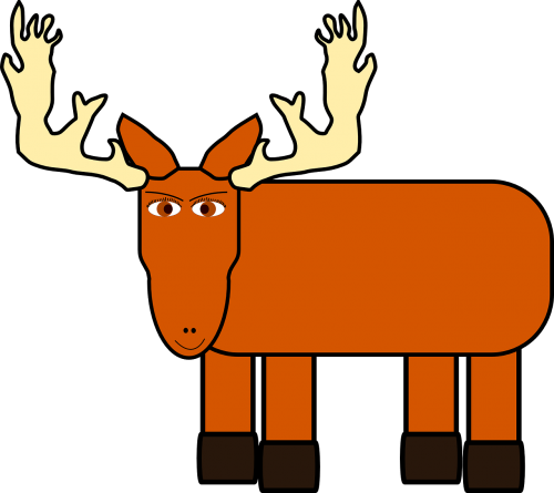 brown moose animal