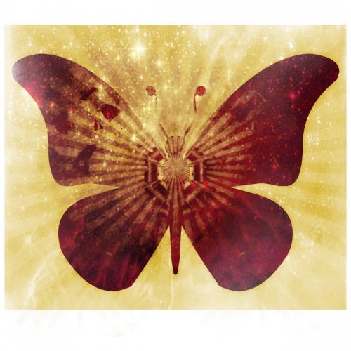 Brown Background With Butterfly