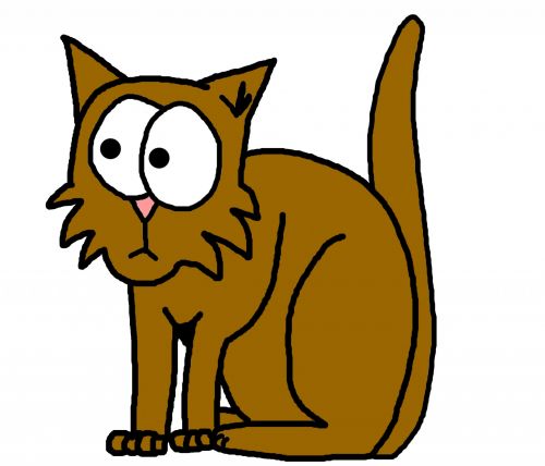 Brown Cat Illustration