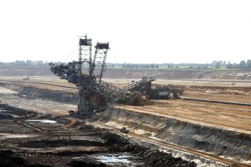 brown coal open pit mining bucket wheel excavators