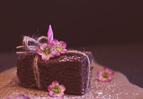 brownie  cake  greeting card