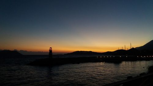 browse lighthouse sunset