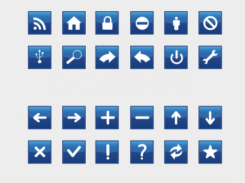 browser buttons blue