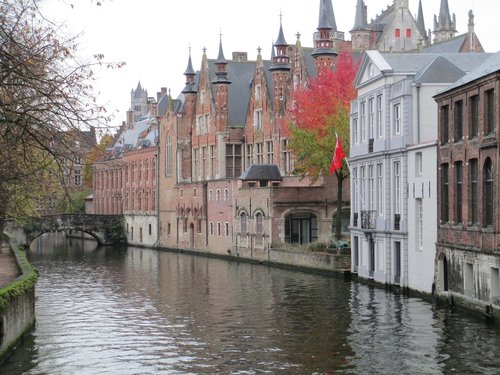 bruges  old town  canal