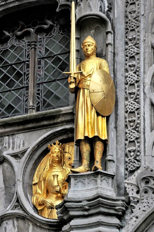 bruges  belgium  statues