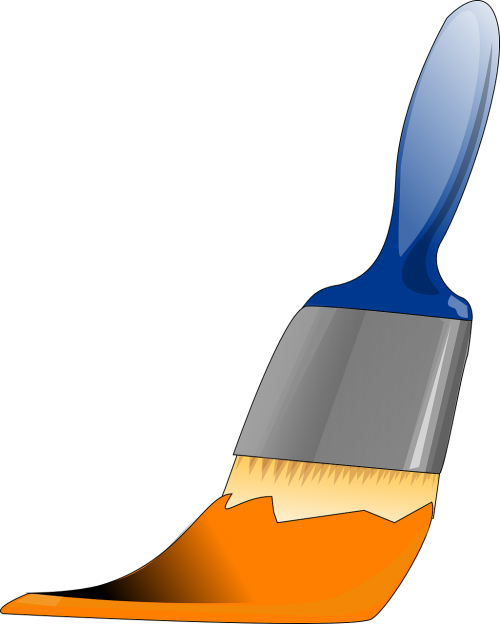 brush paint orange