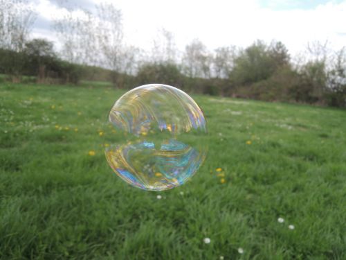 bubble soap bubble grass