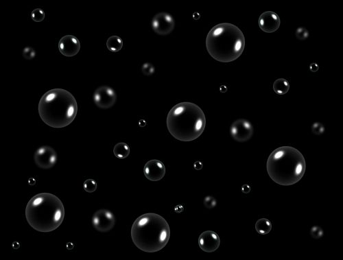 bubbles black background