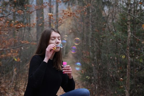 bubbles  trees  forest