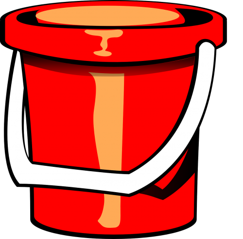 bucket toy red