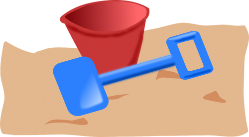 bucket shovel beach